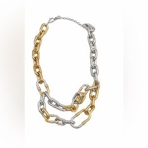 Two-Tone Gold & Silver Chain Necklace